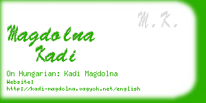 magdolna kadi business card